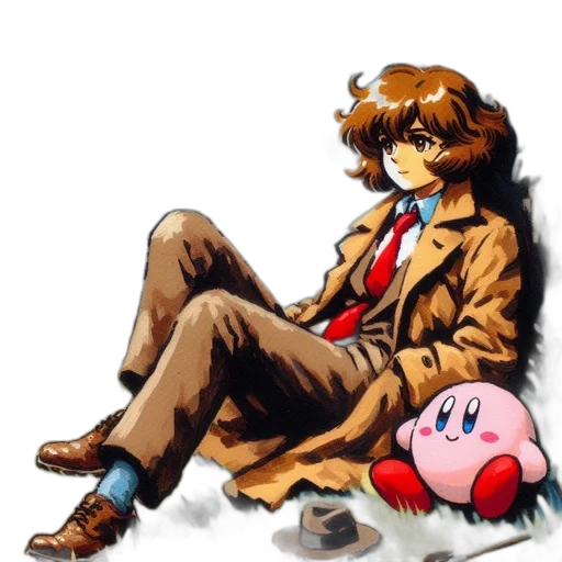 animal, jacket, face, vaporwave transparent PNG cut-out