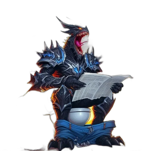 dragon, weapon, staff, creature transparent PNG cut-out