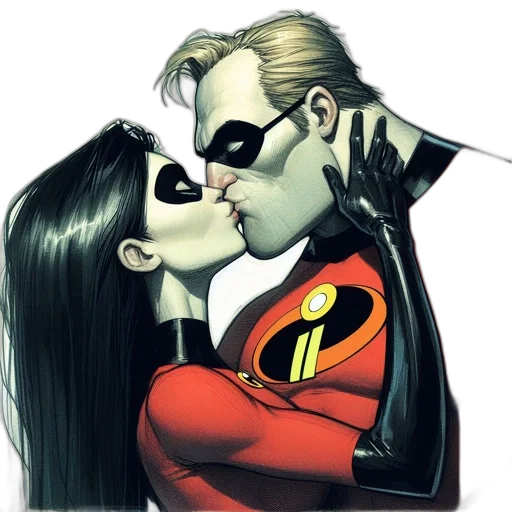 comic book art, concept art, cartoon, two transparent PNG cut-out