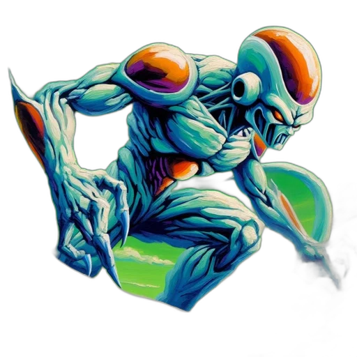 robot, creature, mask, staff transparent PNG cut-out