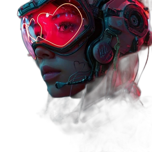 robot, mask, face, jacket transparent PNG cut-out