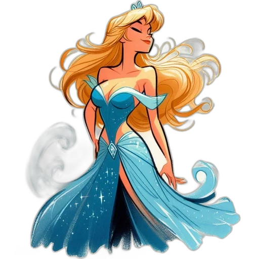 dress, concept art, fantasy art, cartoon transparent PNG cut-out