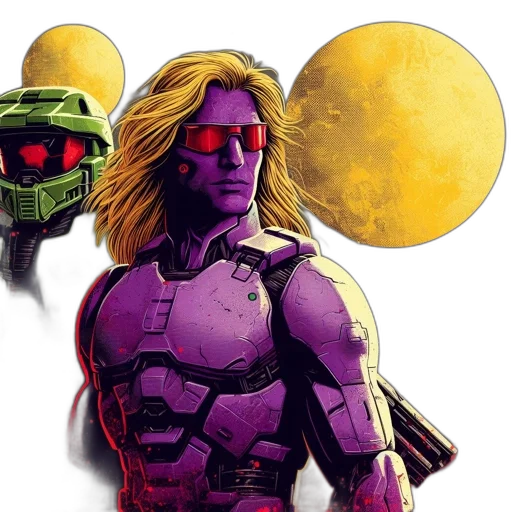 robot, comic book art, concept art, pixel art transparent PNG cut-out