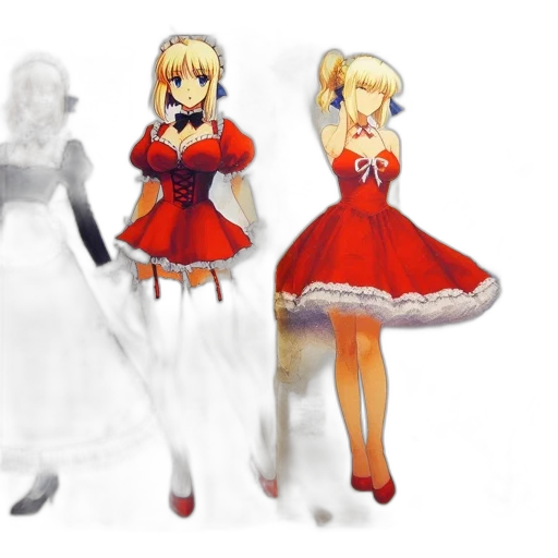 dress, concept art, 3d render, anime transparent PNG cut-out