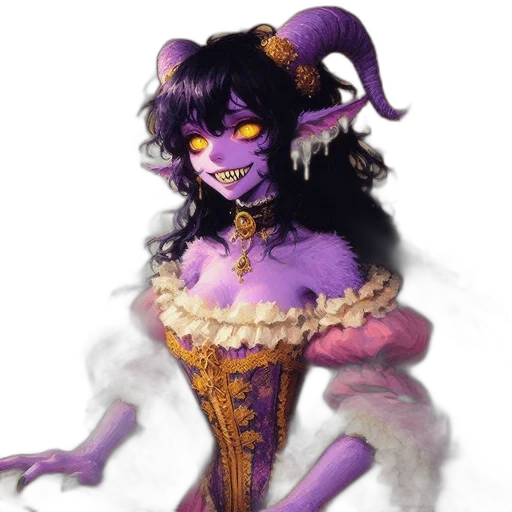 mask, dress, creature, staff transparent PNG cut-out