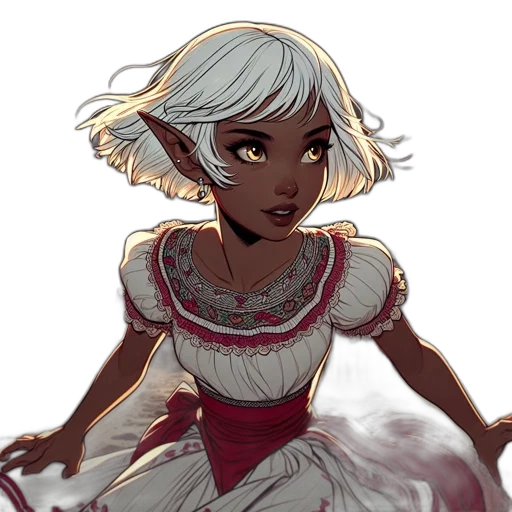 dress, concept art, fantasy art, anime transparent PNG cut-out