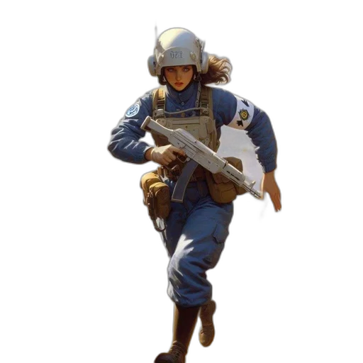 weapon, staff, robot, jacket transparent PNG cut-out