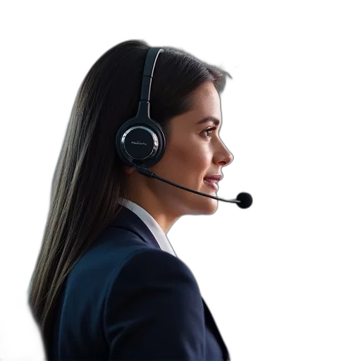 staff, logiteur, headset, one transparent PNG cut-out