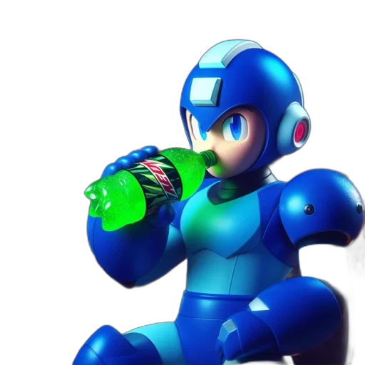 robot, bottle, 3d render, concept art transparent PNG cut-out