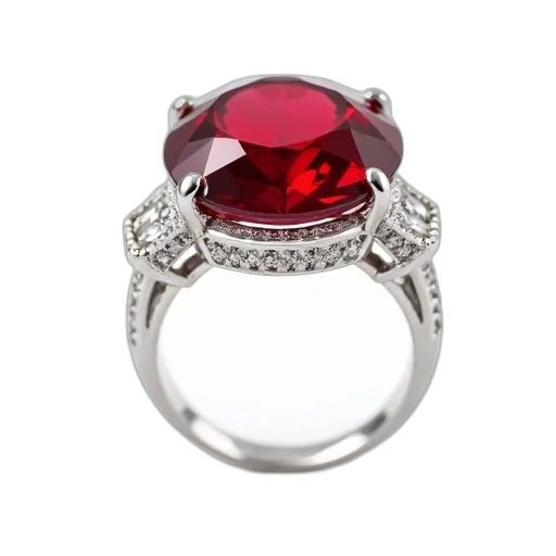 jewelry, crown, red, silver transparent PNG cut-out
