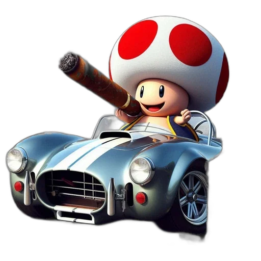 car, weapon, hat, 3d render transparent PNG cut-out