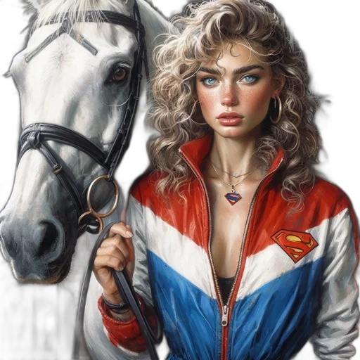 jacket, face, oil painting, fantasy art transparent PNG cut-out