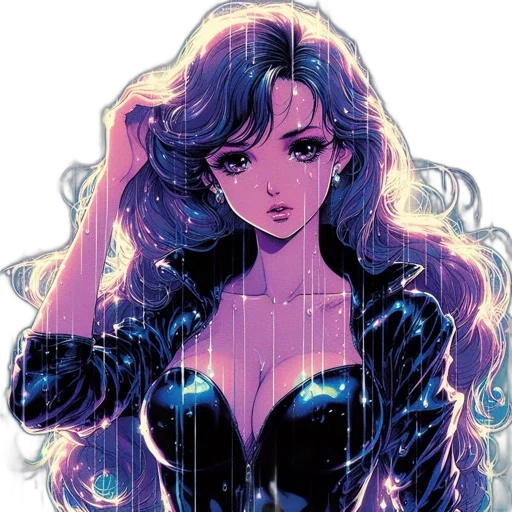 dress, comic book art, anime, fantasy art transparent PNG cut-out