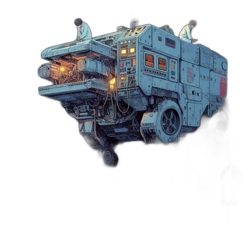 robot, weapon, car, staff transparent PNG cut-out