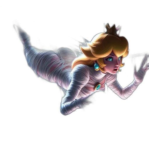 staff, hair, concept art, 3d render transparent PNG cut-out