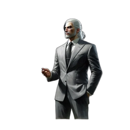 jacket, staff, weapon, face transparent PNG cut-out