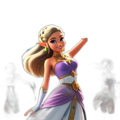 dress, staff, crown, weapon transparent PNG cut-out