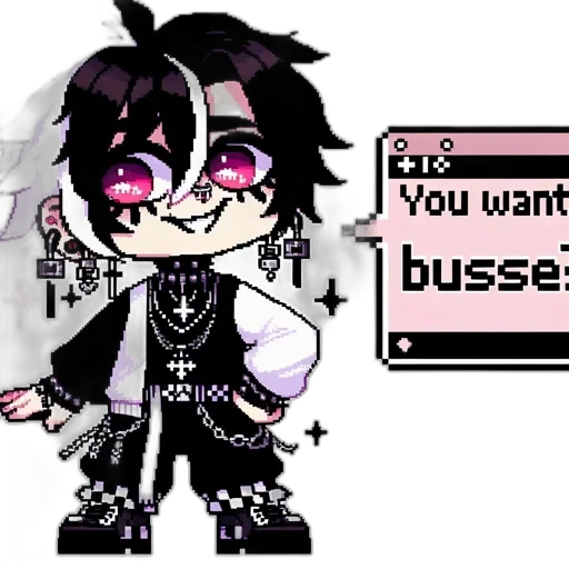 pixel art, vaporwave, cyberpunk, cartoon transparent PNG cut-out