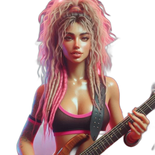concept art, fantasy art, cyberpunk, photorealistic transparent PNG cut-out