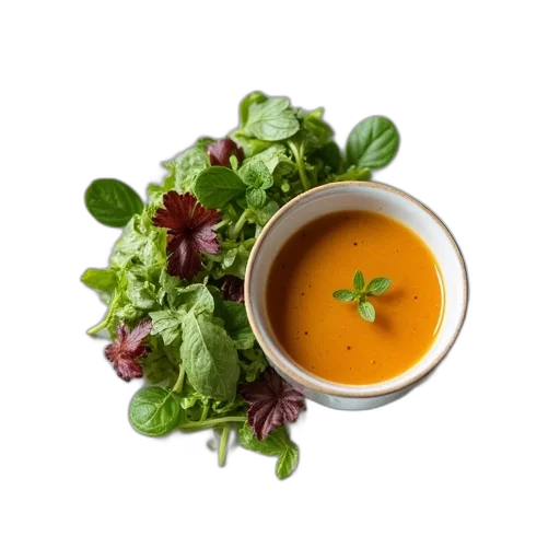 food, photorealistic, plate, leafy transparent PNG cut-out