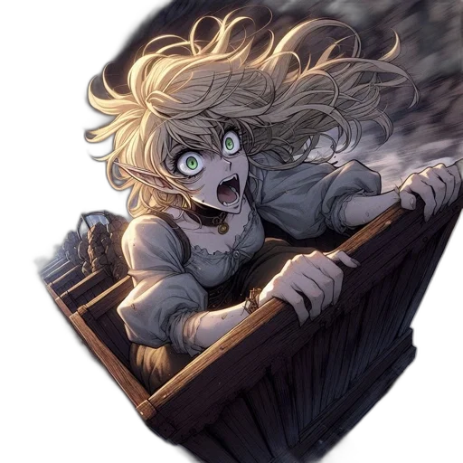 hair, creature, weapon, crown transparent PNG cut-out
