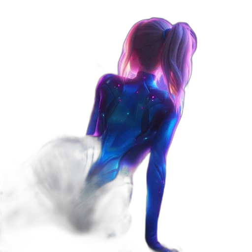 creature, dress, hair, robot transparent PNG cut-out