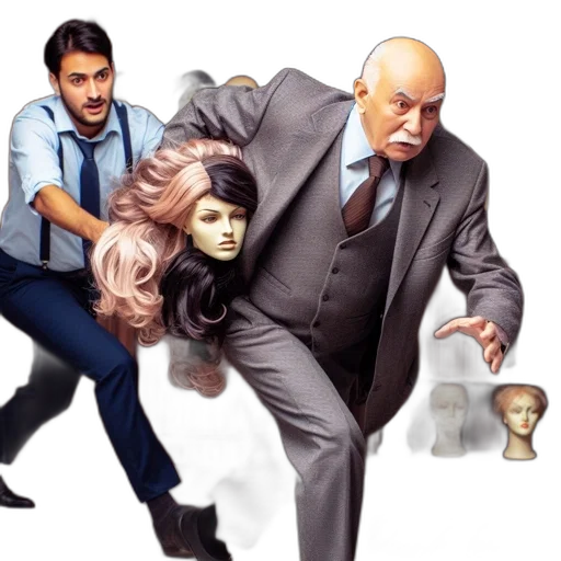 concept art, photorealistic, two, men transparent PNG cut-out