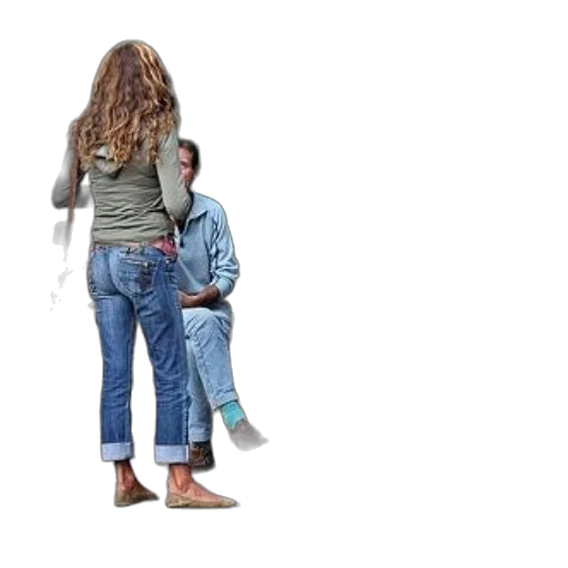 jacket, hair, shoes, dress transparent PNG cut-out