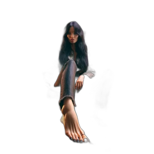 shoes, creature, dress, hair transparent PNG cut-out