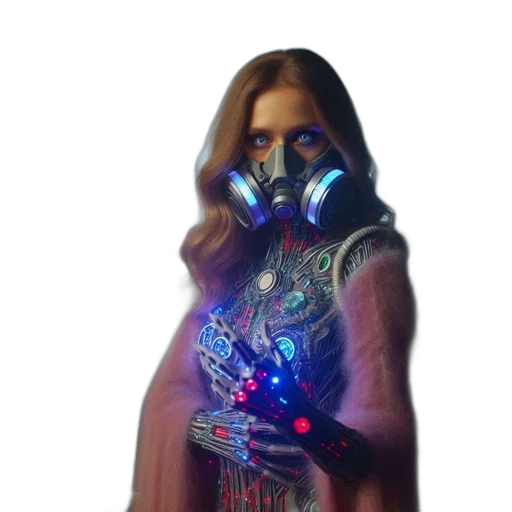 robot, dress, mask, jewelry transparent PNG cut-out