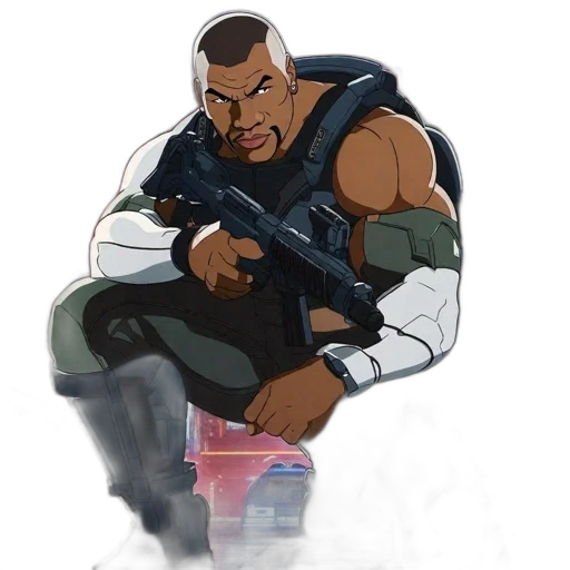 weapon, jacket, concept art, comic book art transparent PNG cut-out