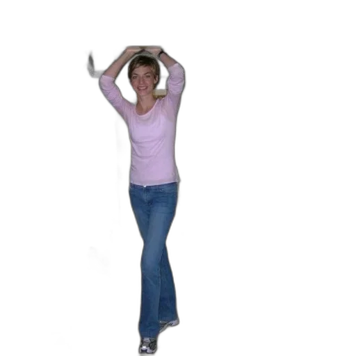 staff, woman, pink, shirt transparent PNG cut-out