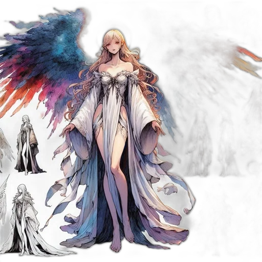concept art, fantasy art, comic book art, watercolor transparent PNG cut-out