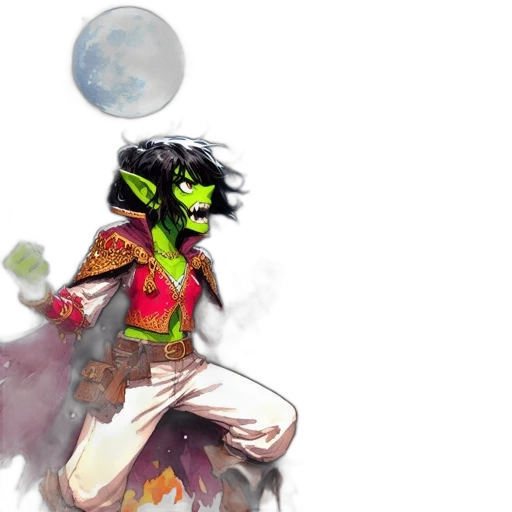 fantasy art, concept art, comic book art, watercolor transparent PNG cut-out