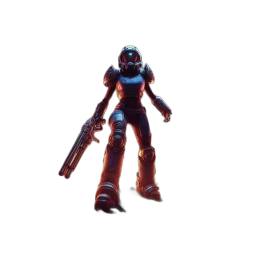 robot, weapon, staff, creature transparent PNG cut-out