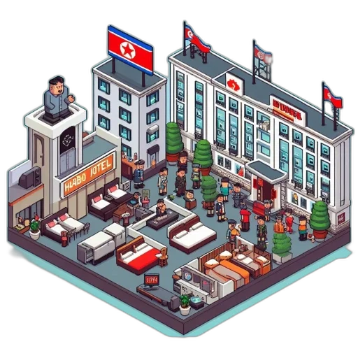 building, furniture, pixel art, concept art transparent PNG cut-out