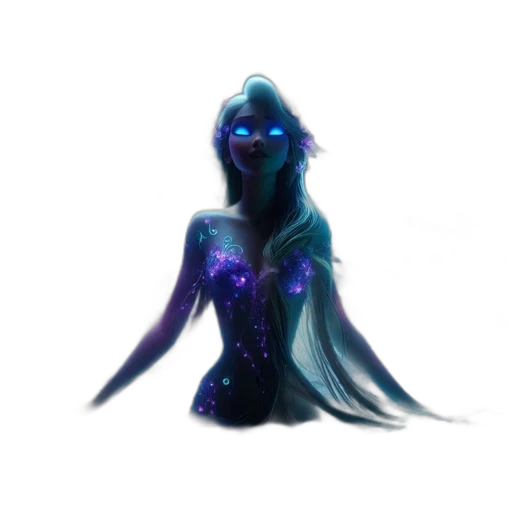 dress, staff, creature, mask transparent PNG cut-out