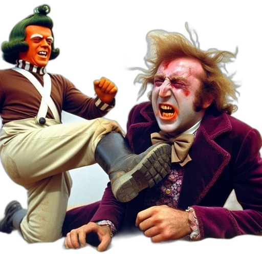 concept art, fire, two, characters transparent PNG cut-out