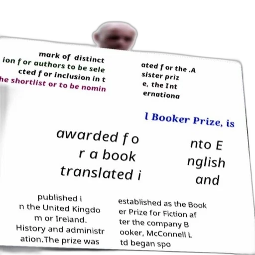 international, booker, prize, awarded transparent PNG cut-out