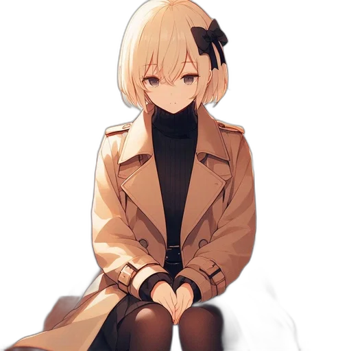 jacket, dress, creature, face transparent PNG cut-out