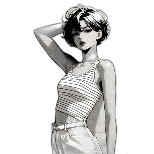 dress, jewelry, comic book art, cartoon transparent PNG cut-out
