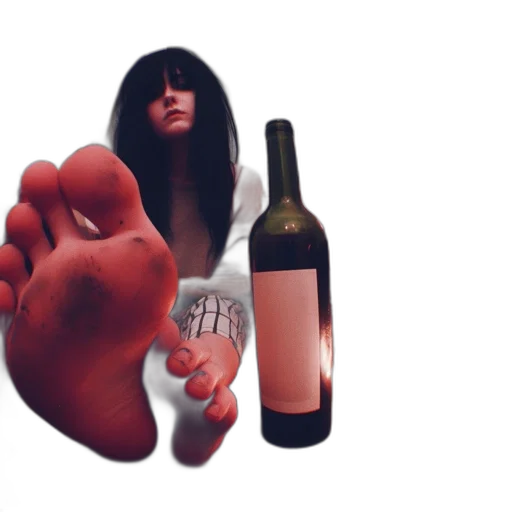 bottle, shoes, photorealistic, 3d render transparent PNG cut-out