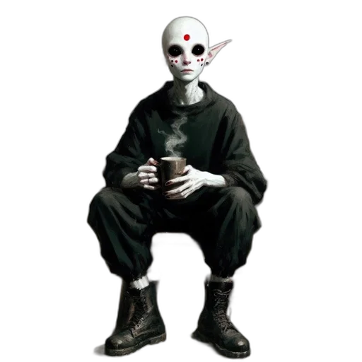 mask, staff, creature, face transparent PNG cut-out