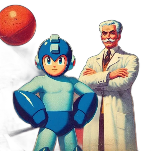 robot, concept art, pixel art, comic book art transparent PNG cut-out