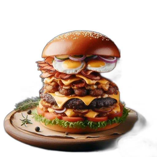 food, animal, crown, photorealistic transparent PNG cut-out