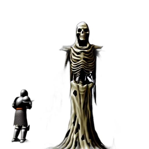 creature, robot, dress, staff transparent PNG cut-out