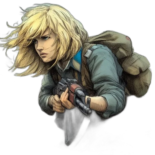 jacket, weapon, concept art, fantasy art transparent PNG cut-out