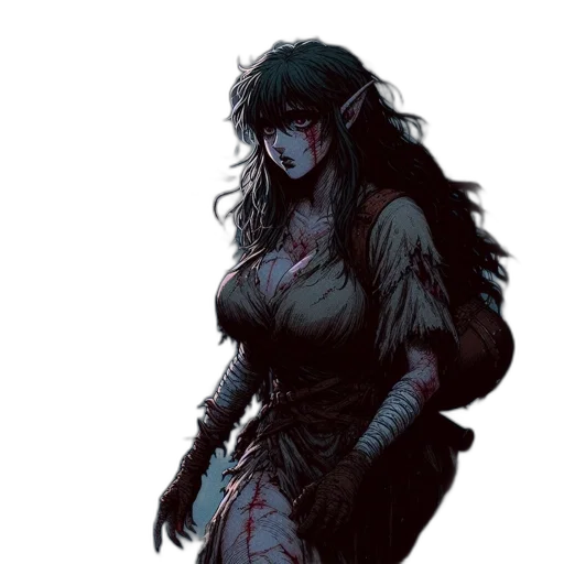 concept art, fantasy art, comic book art, pixel art transparent PNG cut-out