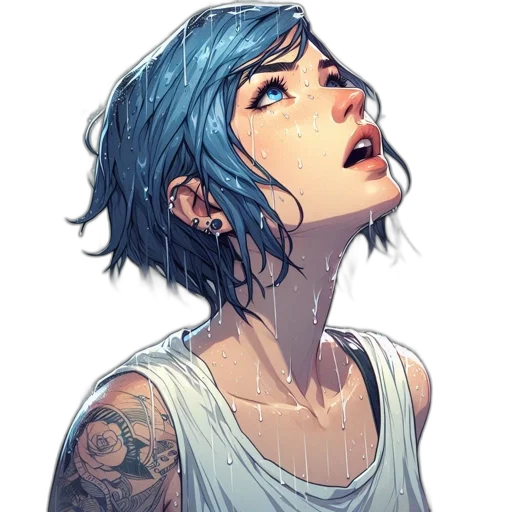 face, dress, comic book art, concept art transparent PNG cut-out