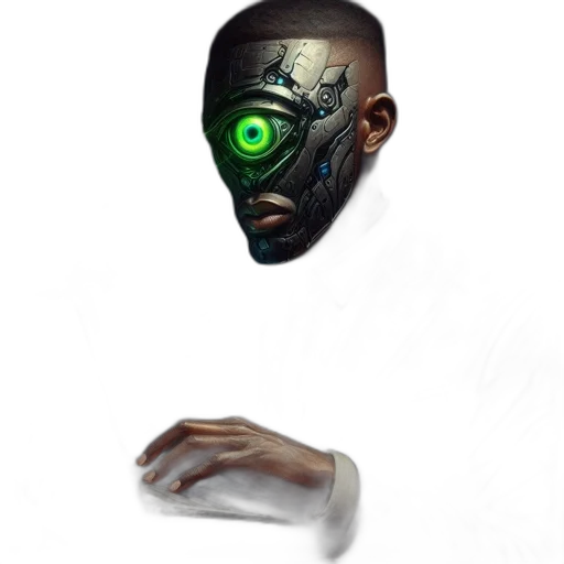 mask, robot, face, creature transparent PNG cut-out